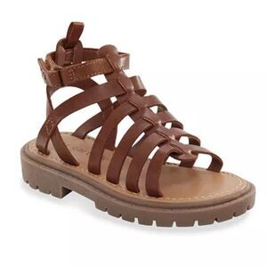 NWT Carter's Rhonda Brown Toddler Kids Girl’s Gladiator Sandals Shoes Size 8